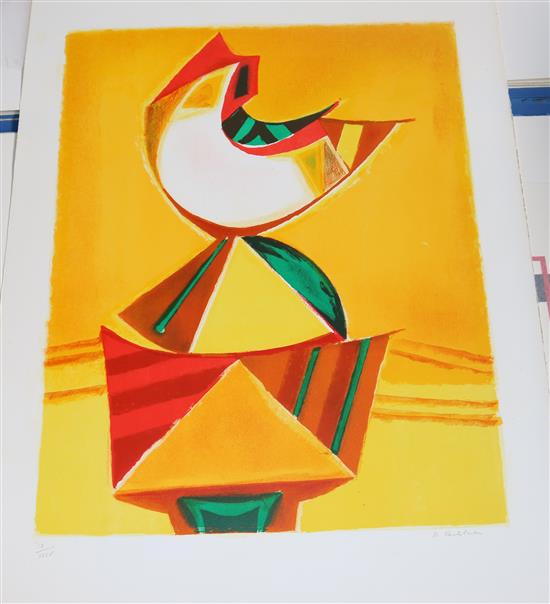 Portfolio of Prints by British Artists 1975 Sandra Blow, Terry Frost, Victor Pasmore, John Piper, 27 x 19in.